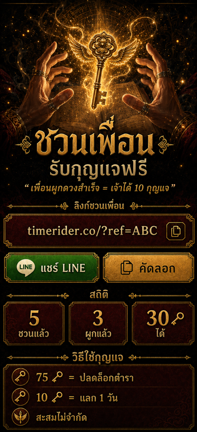 ชวนเพื่อนรับกุญแจฟรี